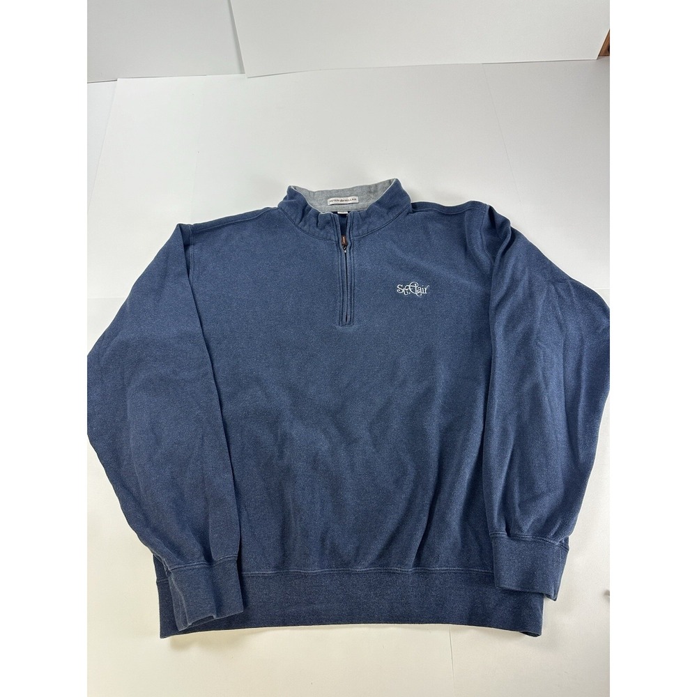 PETER MILLAR PULLOVER 1/4 Zip SWEATER ST CLAIR COUNTRY CLUB LOGO SCCC Size M